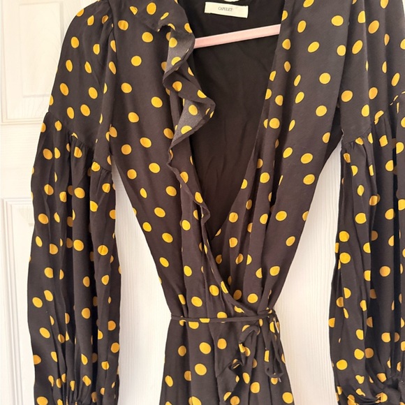 Capulet Pansy Gold Dot Wrap Dress.
Black. Size S MSRP $185 - Picture 8 of 11